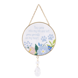 Glass Suncatcher - Paw Prints