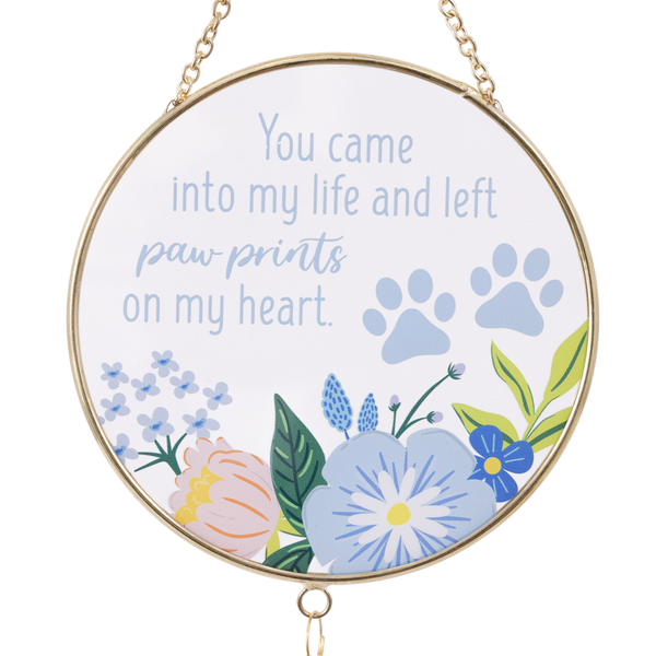 Glass Suncatcher - Paw Prints