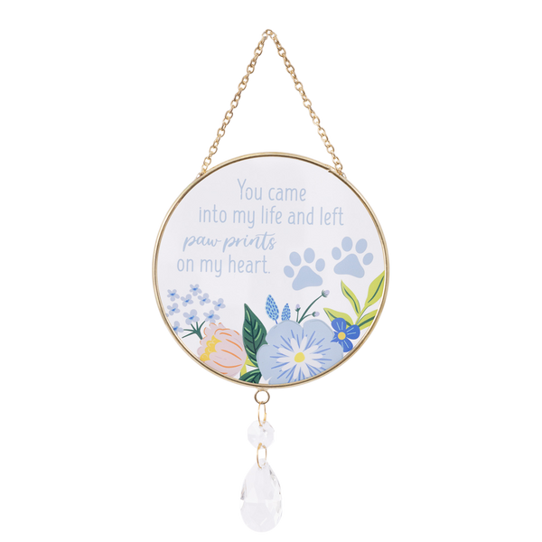 Glass Suncatcher - Paw Prints