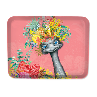 Lisa Pollock Small Melamine Tray - Emu-sing