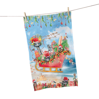 Lisa Pollock Cotton Tea Towel - Festive Frivolities