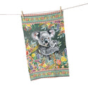 Lisa Pollock Cotton Tea Towel - Koala Cuddles
