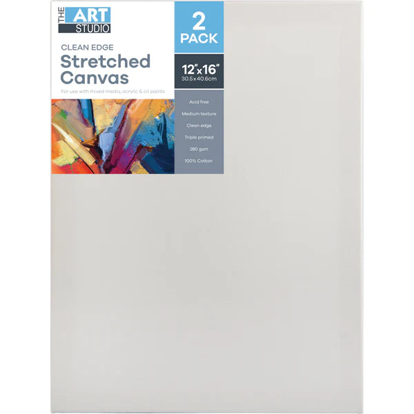 The Art Studio Thin Bar Canvas 30x40cm Pack of 2 for Everyone