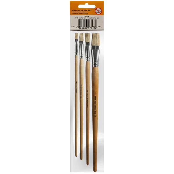 Tim & Tess Long Handle Paint Brush Set from Cambrelle's 4