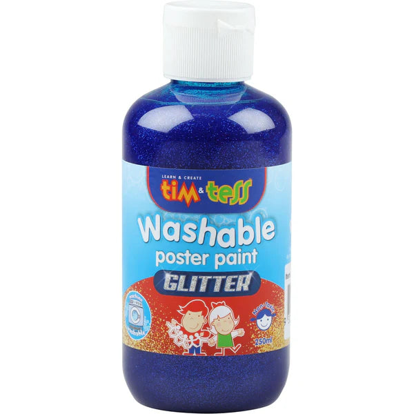 Tim & Tess Washable Glitter Poster Paint 250ml - Blue from Cambrelle's