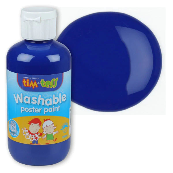 Tim & Tess Washable Poster Paint 250ml - Blue for Kids from Cambrelle's