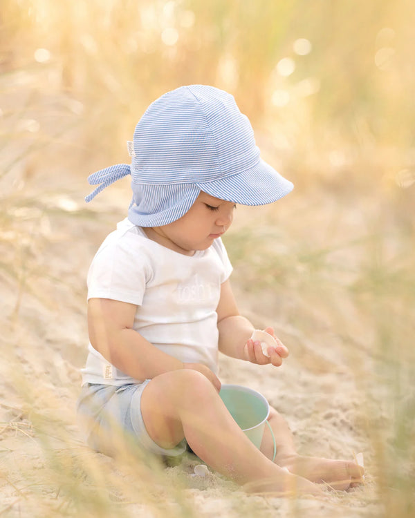 Toshi Flap Cap Baby - Sky