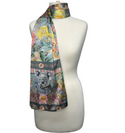 Lisa Pollock Satin Reversible scarf - Koala Cuddles