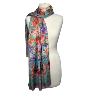 Lisa Pollock Satin Reversible scarf - Vintage Kookas