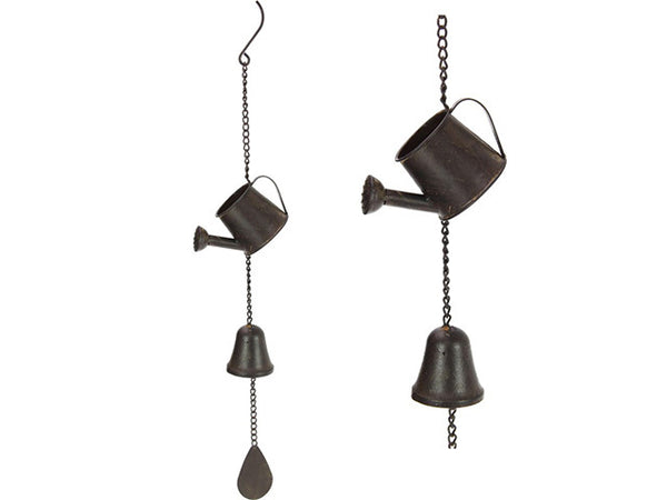 Iron Watering Can Windchime with Bell