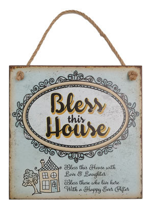 At home vintage sign - Bless this house