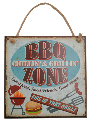 At home vintage sign - BBQ zone