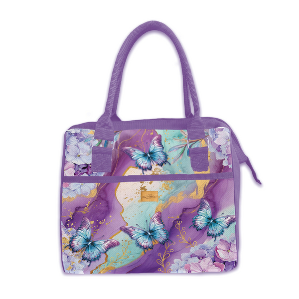 Lisa Pollock Lunch Cooler Bag - Amethyst Butterfly