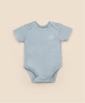 Lummi in colour - Bamboo Short Sleeve Body suit - Dusk Blue
