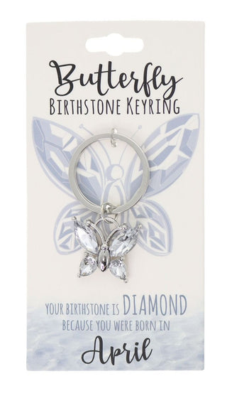 April Birthstone Keyring