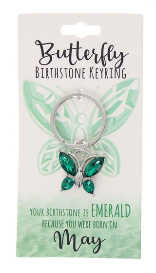 May Birthstone Keyring