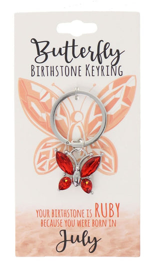 July Birthstone Keyring