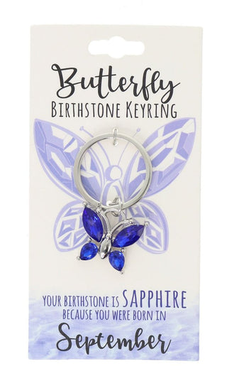 September Birthstone Keyring