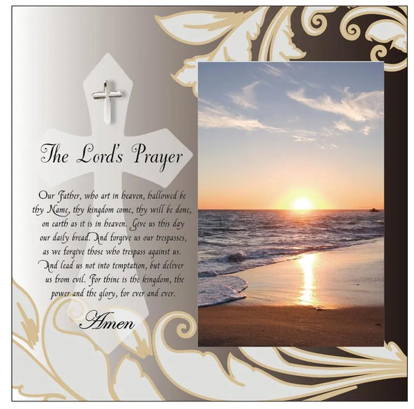 Gods Grace Glass Photo Frame - Lord's Prayer