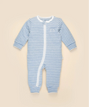 Lummi in colour - Organic Cotton Growsuit - Blue Stripes