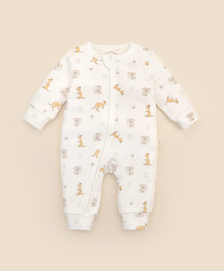 Lummi in colour - Bamboo Growsuit - Kangaroo and Koala