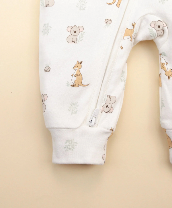 Lummi in colour - Bamboo Growsuit - Kangaroo and Koala