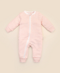 Lummi in colour - Organic Cotton Growsuit - Pink Stripes