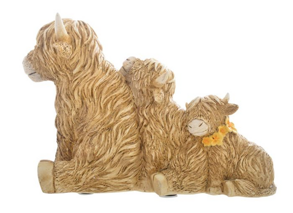 Highland Cow Family Figurine