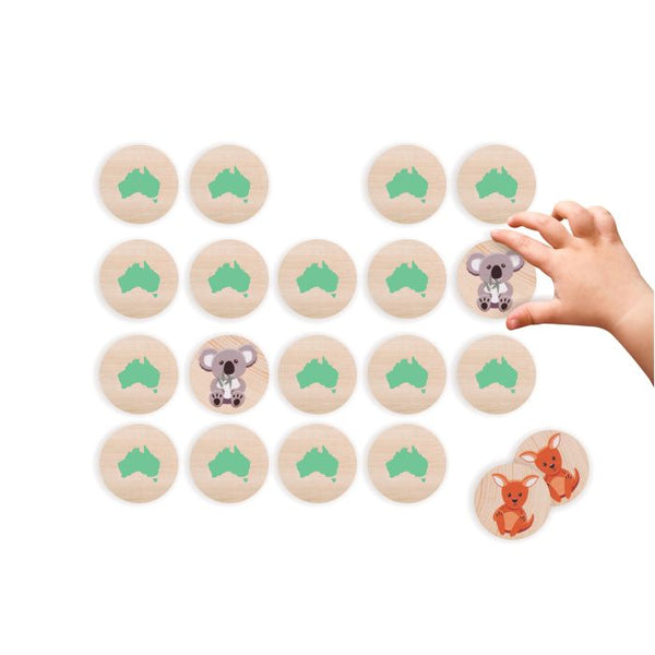 Aussie Animal Wooden Memory Game