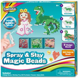 Creative Kids - Dinosaur & Princess Spray & Stay Magic Beads