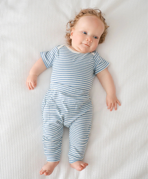 Lummi in colour - Organic Cotton Leggings - Blue Stripes
