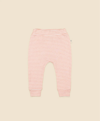 Lummi in colour - Organic Cotton Leggings - Heather Pink Stripes