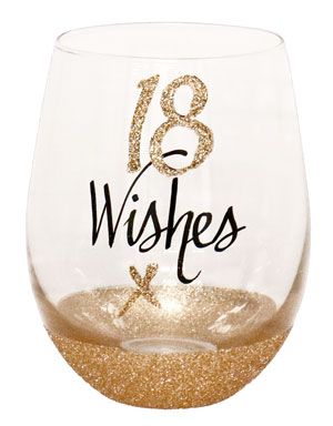 18 Wishes Stemless Wine Glass