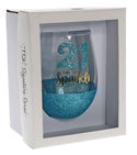 21 Sparkle Mint Stemless Wine Glass