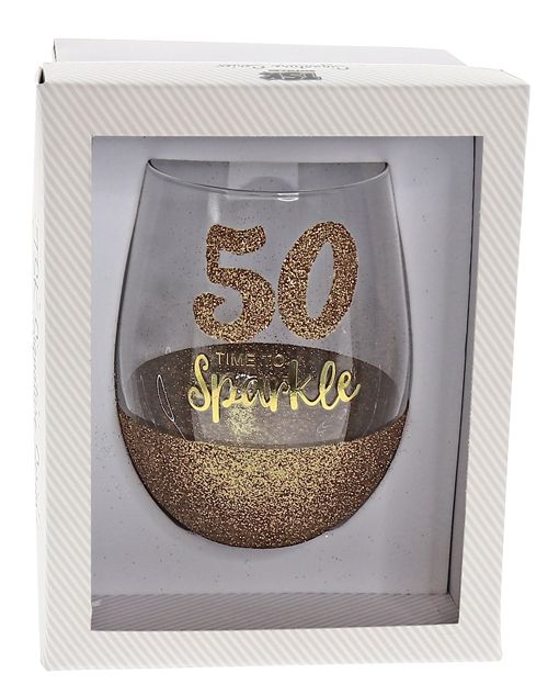 50 Sparkle Purple Stemless Wine Glass