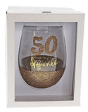 50 Sparkle Purple Stemless Wine Glass