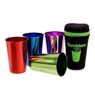 Go 'tumblers to go" 265ml set of 4 with case