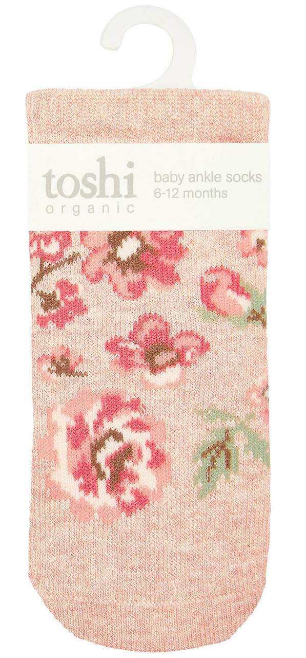 Toshi Organic baby socks - Wild Rose