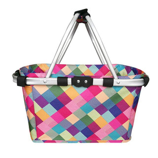 Two Handle Carry Basket - Harlequin
