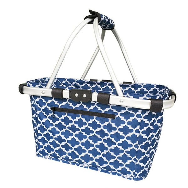 Two Handle Carry Basket - Moroccan Navy