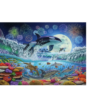 Orca in Moonlight 500 Piece Jigsaw Puzzle