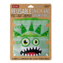 Reusable Snack and Sandwich bags - Green Monster