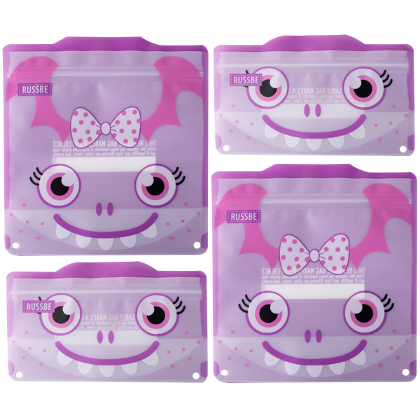 Reusable Snack and Sandwich bags - Purple Monster