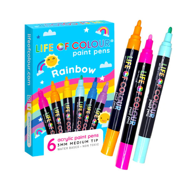 Life of Colour Paint Pens Rainbow 3mm