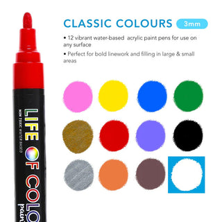 Life of Colour Paint Pens Classic Colours