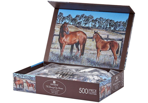 Beauty of horses in the pasture 500 piece puzzle