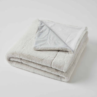 Pippa Grey Faux Fur Throw