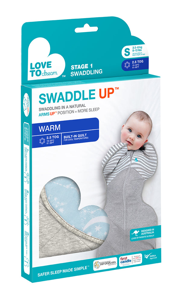 Swaddle Up -  Warm 2.5 Tog - Medium - Blue