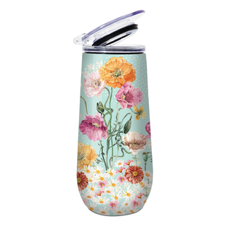 Double Walled Stainless Steel Bubbly Summer poppies