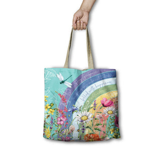 Lisa Pollock Shopping Bag - Rainbow Wildflower